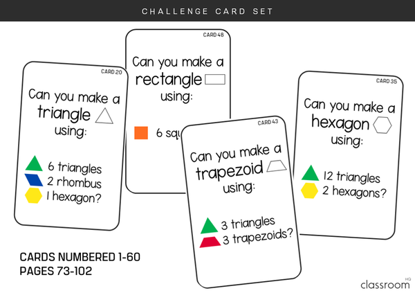 2D Shape Pattern Block STEM Challenge Cards