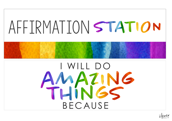 Rainbow WATERCOLOUR PAINT Affirmation Station | you clever monkey
