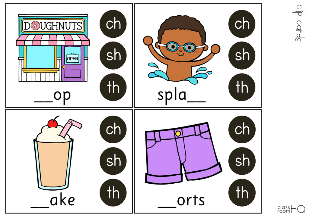 Digraph Activities Pack - CH SH TH - classroom HQ