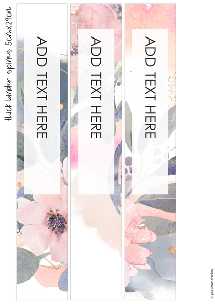 BLUSH + NAVY Binder/Book Covers Pack