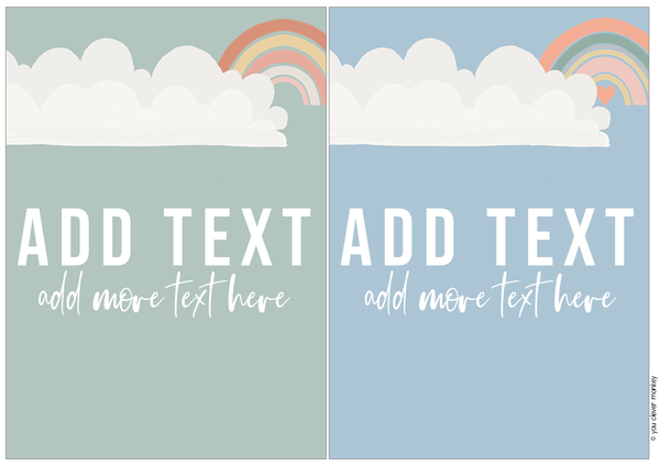 BOHO RAINBOW Classroom Labels + Signs Pack