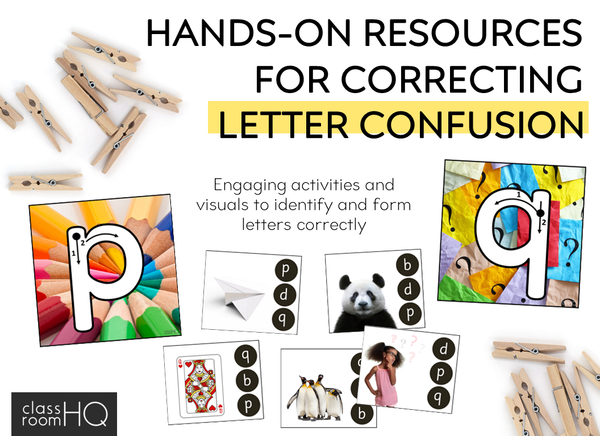 Letter Reversals - p + q Letter Confusion Pack