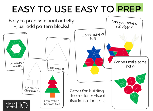 Easy to prep Christmas math activity for small groups