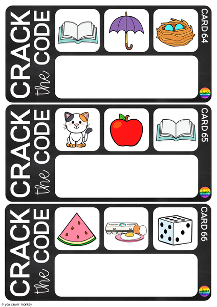 Crack The Code CVC Word Pack | Science of Reading | you clever monkey