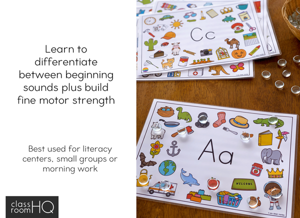 Beginning Sound Alphabet Mats | Building Phonemic Awareness Skills