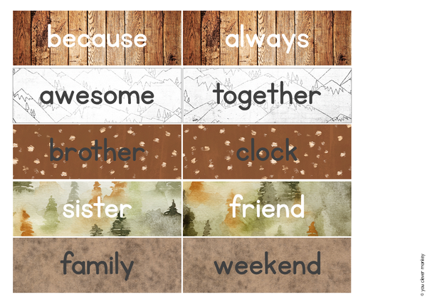 INTO THE WOODS Word Wall Pack