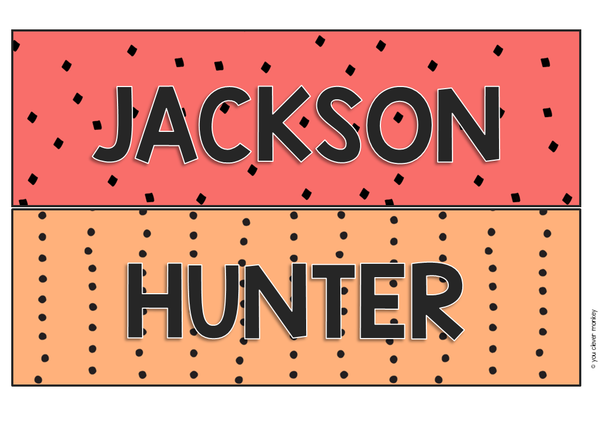 RETRO RAINBOW Classroom Labels + Signs Pack