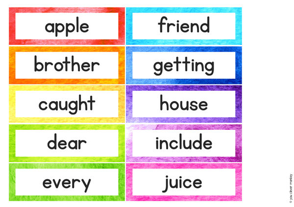 WATERCOLOUR PAINT Word Wall Pack