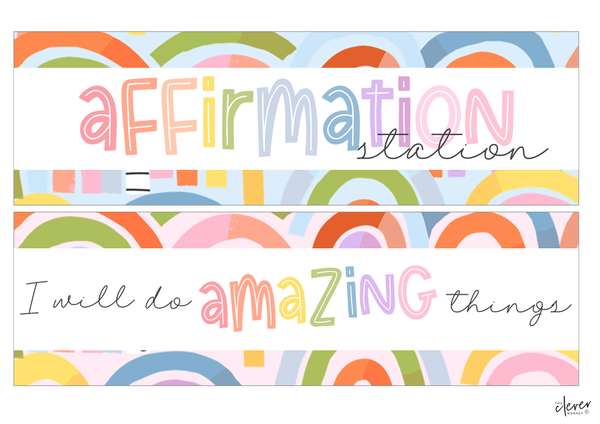 OVER THE RAINBOW Affirmation Station Pack | you clever monkey