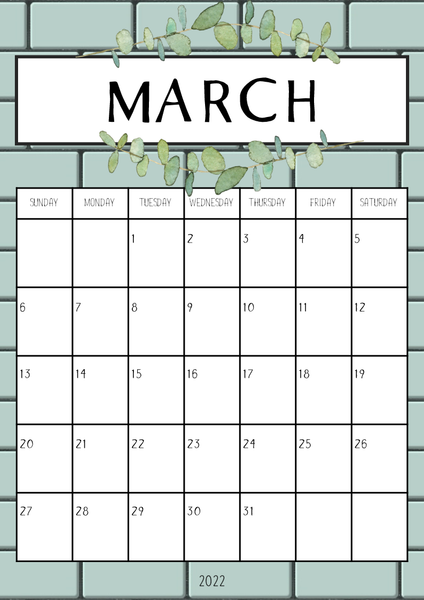 MODERN FARMHOUSE Simple Calendar