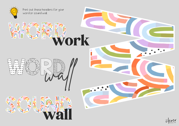 OVER THE RAINBOW Word Wall Pack