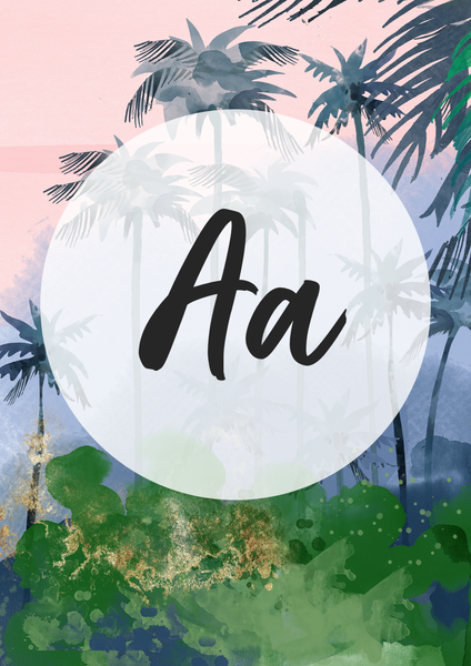 TROPICAL COAST Alphabet Posters + ASL and Auslan Posters