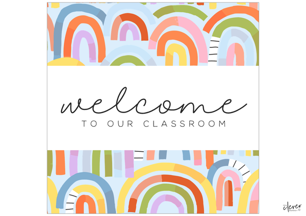 OVER THE RAINBOW Classroom Door + Bulletin Board Display Pack | you clever monkey
