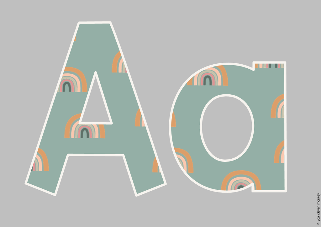 BOHO RAINBOW Lettering Pack