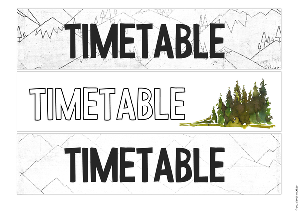 Woodland Forest INTO THE WOODS Visual Timetable Pack  | you clever monkey