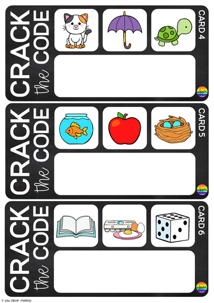 Crack The Code CVC Word Pack | Science of Reading | you clever monkey