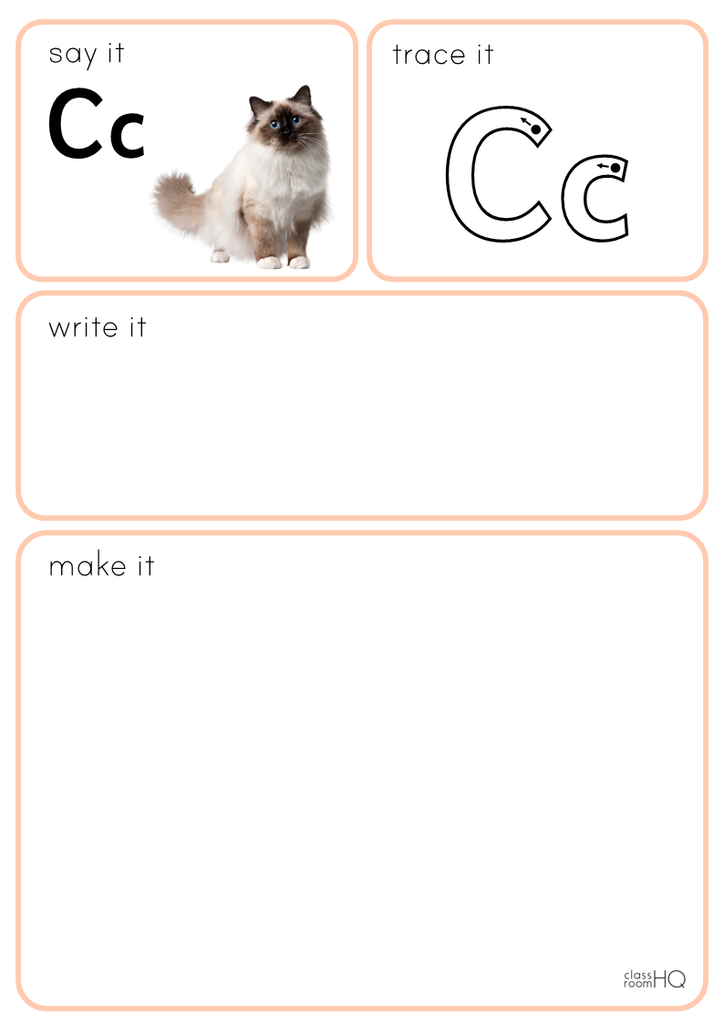 Alphabet Say It Trace It Write It Make It Mats Classroom HQ Alphabet say it trace it write it make it mats classroom hq