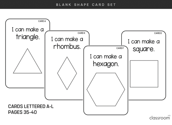 2D Shape Pattern Block STEM Challenge Cards