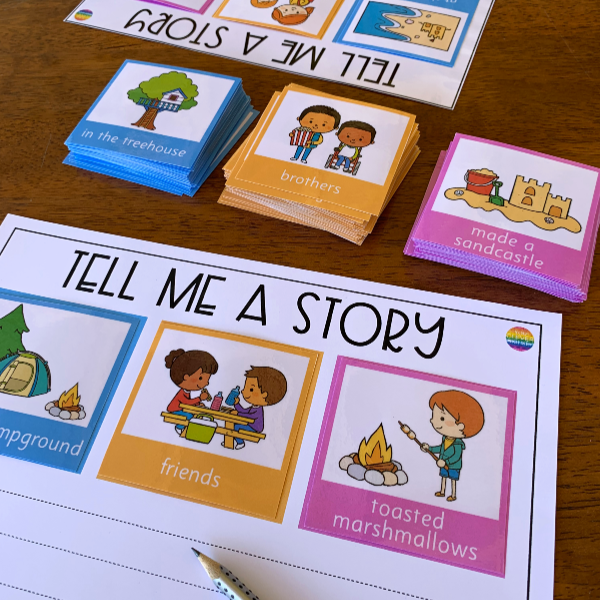 Tell Me A Story Narrative Writing Prompts + Worksheets