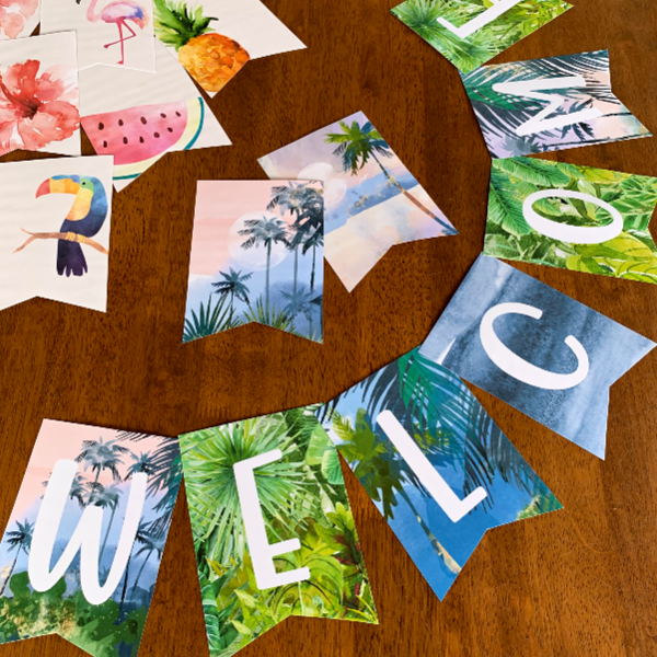 TROPICAL COAST Classroom Bunting Pack