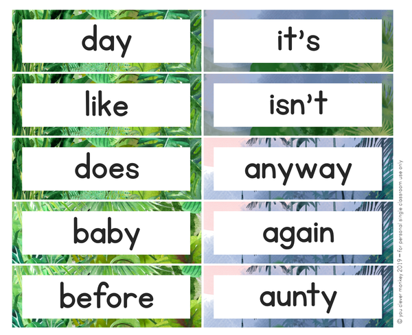 Word Wall Pack Editable Cards