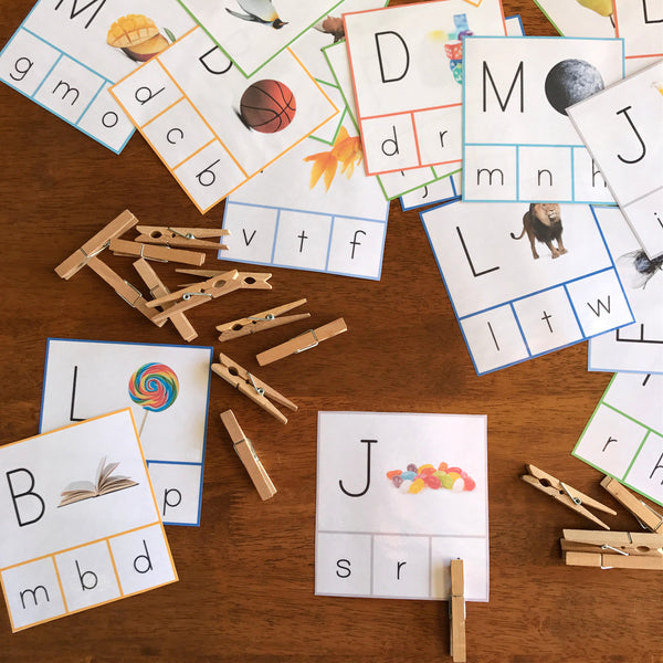 Upper and Lower Case Letter Match Activity Cards