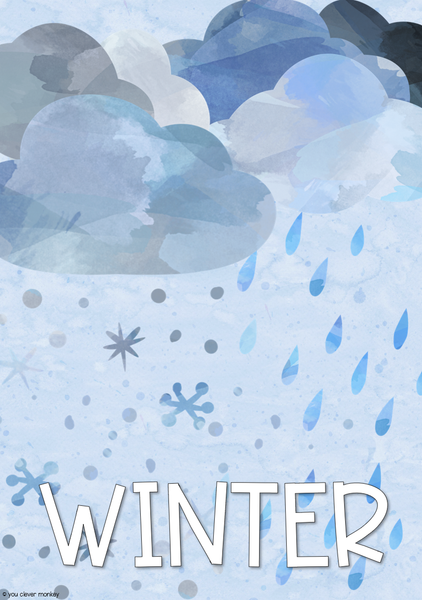 WATERCOLOUR Editable Seasons Posters