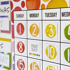 WATERCOLOUR PAINT Classroom Calendar