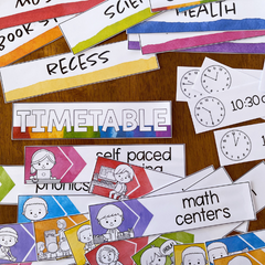 WATERCOLOUR PAINT Classroom Timetable Pack