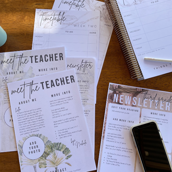 WILD TROPICS Meet The Teacher + Class Newsletter Templates