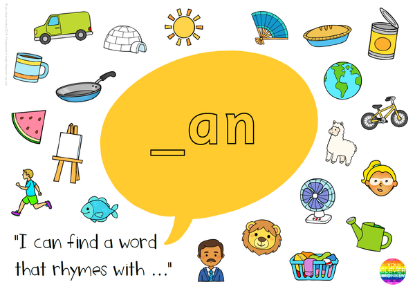 Word Family Short Vowel Sound Rhyming Word Mats