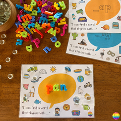Word Family Short Vowel Sound Rhyming Word Mats